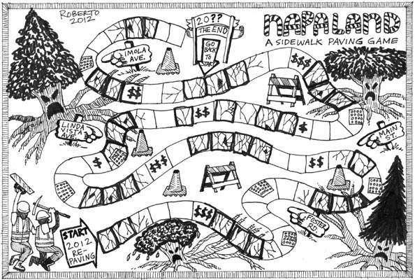 Editorial Cartoon: Napa sidewalks